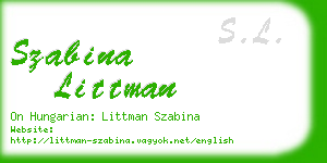 szabina littman business card